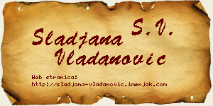 Slađana Vladanović vizit kartica
